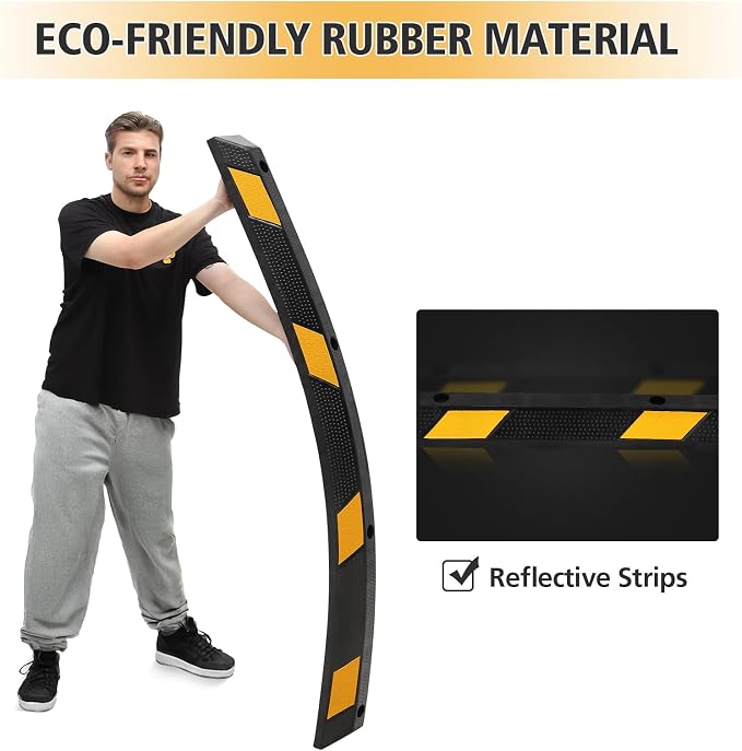 Heavy Duty Rubber Parking Curb - 55000 Lb Capacity - Image 3