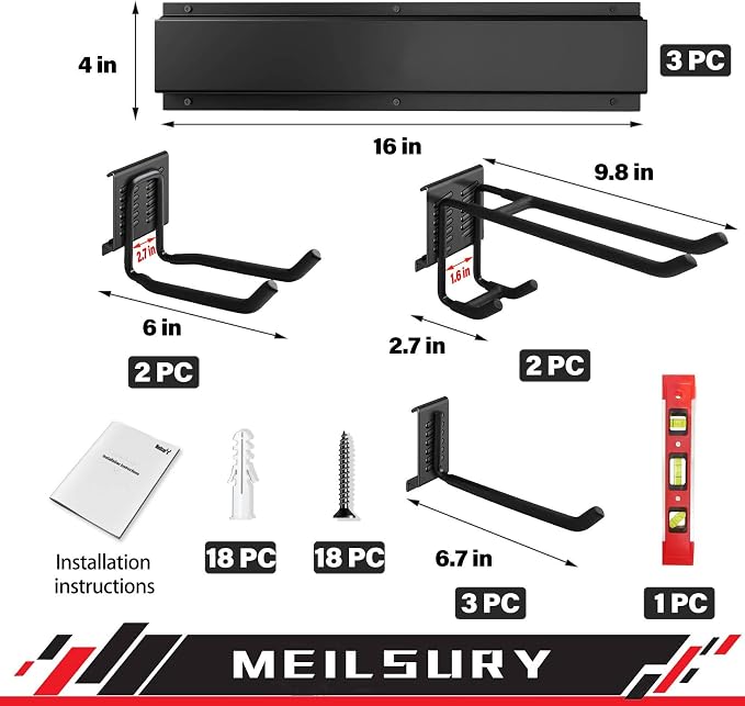 Garage Storage, 48-INCH Garage Tool Organization Wall Mount, Upgraded to - Image 2