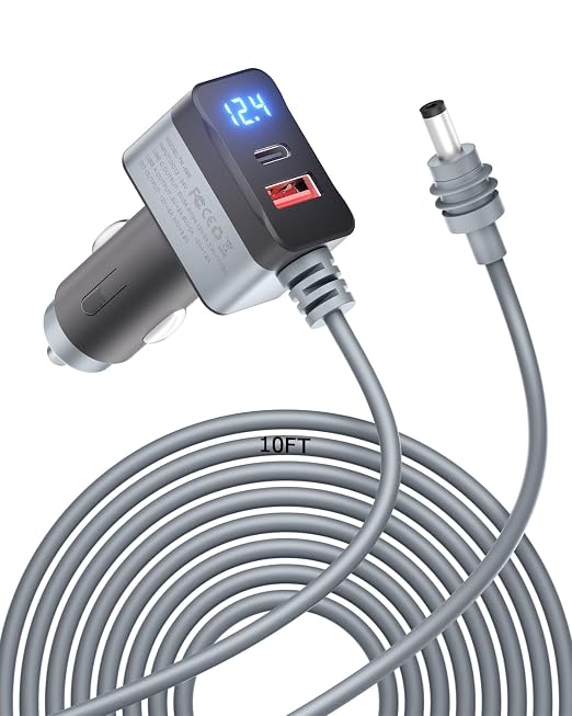 3 in 1 Starlink Mini Cable 12V Adapter 10FT Car Charger by Gunovy