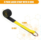 8 Pack 2'' x 12ft Tow Truck Straps Lasso Wheel Lift Straps Lasso Tow Strap - Image 2