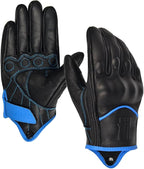 Harssidanzar Women's Motorcycle Gloves, Leather Motorcycle Gloves, Motorbike by Harssidanzar