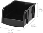 IRIS USA Stackable Bins, 5.5 x 4.5 x 3 inch, Plastic Hanging Open Front Shelf - Image 2