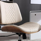 Home Office Chair No Arms with Wheels, Adjustable Height Small Desk Chair - Image 3