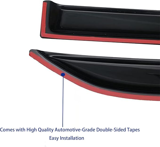 Window Visors Rain Guards fits 2008-2023 Dodge Challenger, Out-Channel Side - Image 7