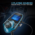 Nulaxy Bluetooth Car FM Transmitter Audio Adapter Receiver Wireless Handsfree - Image 5