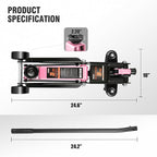 DNA MOTORING 3 Ton Low Profile Floor Jack, 3 tons Capacity Fast Lift Hydraulic - Image 3