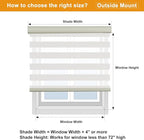 Persilux Cordless Zebra Roller Window Shades Free-Stop Roller Blinds Light - Image 8