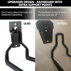3-H Garden Hose Holder Wall Mount 2 Pack, Solid Steel Hose Hanger wih Extension - Image 3