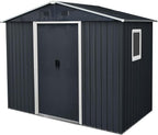 4x8 FT Outdoor Storage Shed, Metal Garden Shed - Image 8