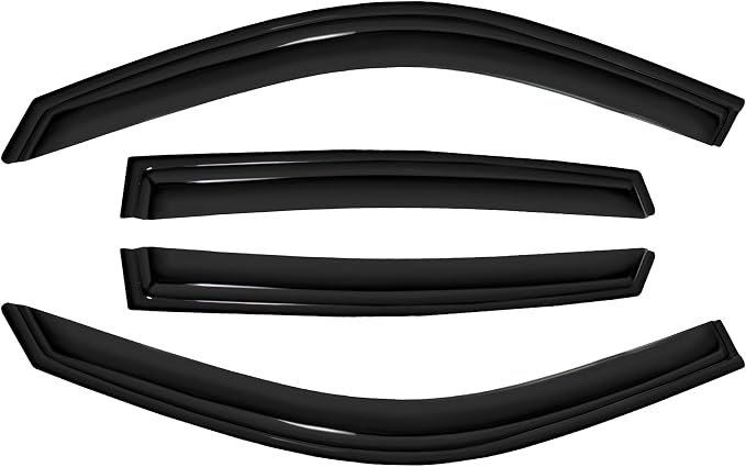 4pc Sun Rain Guards Window Visor Wind Deflector Compatible - Image 3