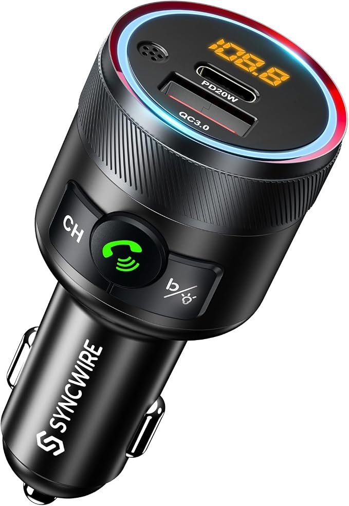 Syncwire Bluetooth 5.4 FM Transmitter by SYNCWIRE