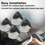 OD 3.5 inch 45 degree exhaust elbow Pipe SS304 Stainless Steel Bend Suitable - Image 6