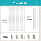 NeatiEase Slatwall Panel Wall Storage Systems, 4 x 8ft Slat Wall Paneling - Image 3