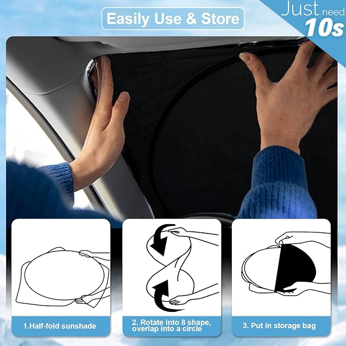 Custom Fit Sentra Windshield Sunshade - Image 6