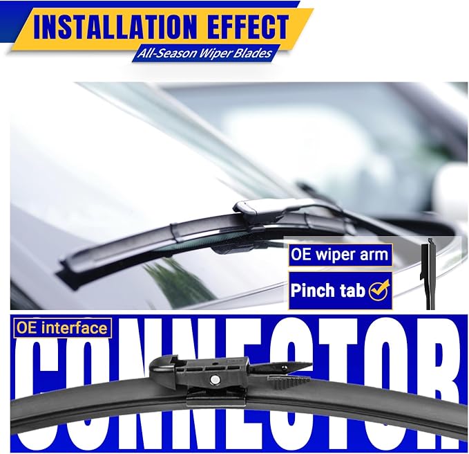 3 wipers Replacement for 2020-2023 Ford Escape, Windshield Wiper Blades - Image 3