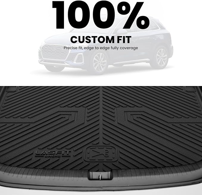LASFIT Cargo Mat for Audi Q5/SQ5 2018-2025, Custom Fit All-Weather TPE Rubber - Image 3