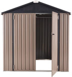AECOJOY 6' x 6' Outdoor Storage Shed, Metal Shed - Image 7