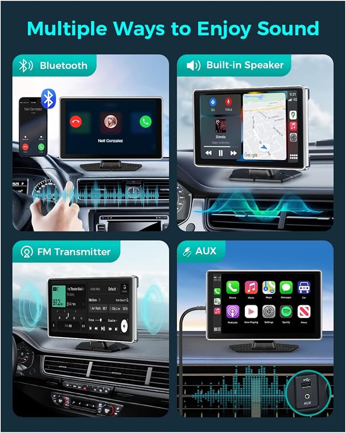 Wireless Carplay with 4K Dash Cam, Apple Carplay & Android Auto Car Satellite - Image 6