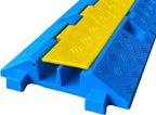 1 Pack Blue Rubber Cable Ramp Hose Cable Protector Ramp 2 Channel 22000Lbs Load - Image 9