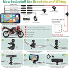 Carpuride W603D Motorcycle GPS Carplay Screen, Wireless CarPlay & Android Auto - Image 7