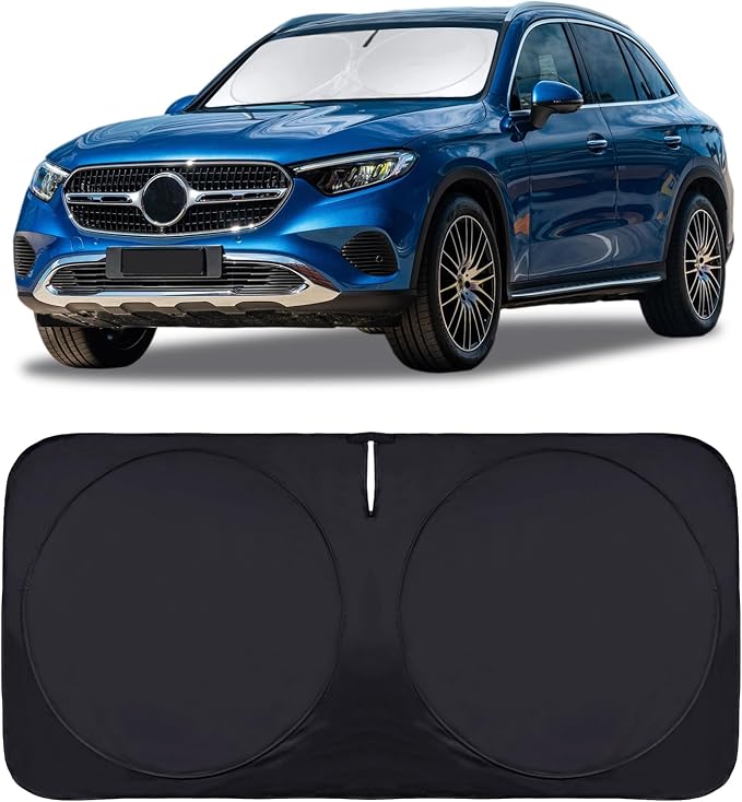 for GLC300 Windshield Sun Shade Foldable Sunshade by INSAUTO