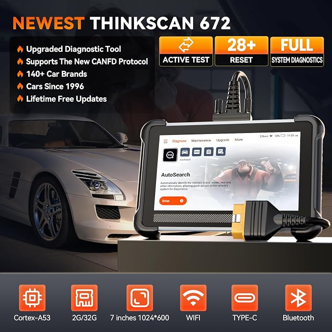 TK672 Bidirectional Scan Tool, Full System OBD2 Scanner Diagnostic Tool - Image 2