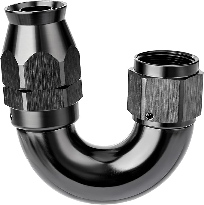 EVIL ENERGY 12AN 180 Degree PTFE One Piece Full Flow End Hose Fitting Aluminum by EVILENERGY