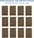 CKAuto 60pcs 4" Black Tire Repair Strings, Automotive Tool Tire Repair Plugs - Image 3