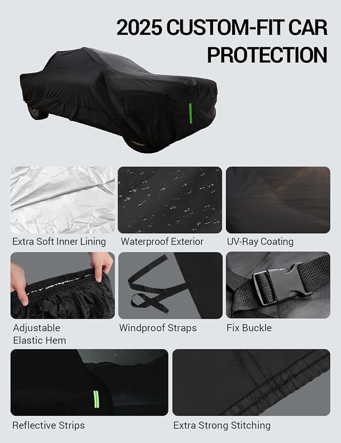 Proadsy 2025 Upgrade Car Cover for 2017-2025 Ford Super Duty F-250 Regular Cab - Image 8