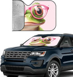 Funny Frog Car Sun Shade Windshield Sunshade Foldable Front Window Shield Cover - Image 4