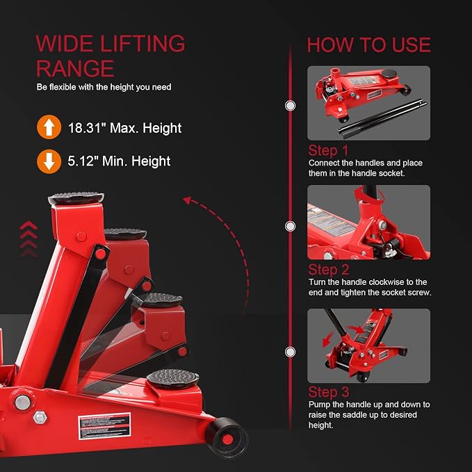 Heavy Duty Hydraulic Car Floor Jack - Image 5