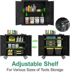 Metal Tool Cabinet, Garage Storage Cabinet System, Wall Cabinet & Locking - Image 3