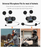 FreedConn Motorcycle Bluetooth Headset, TCOM VB 2-Way 800M Helmet Communication - Image 6