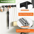 Coat Rack Wall Mounted with 5 Hooks, Metal Wall Hooks - Image 4
