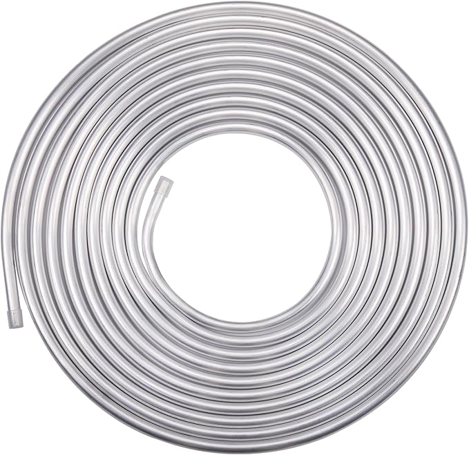5/8" OD Aluminum Hard Fuel Line Hardline Tube Tubing Coil 25 Feet Roll by Podavelle