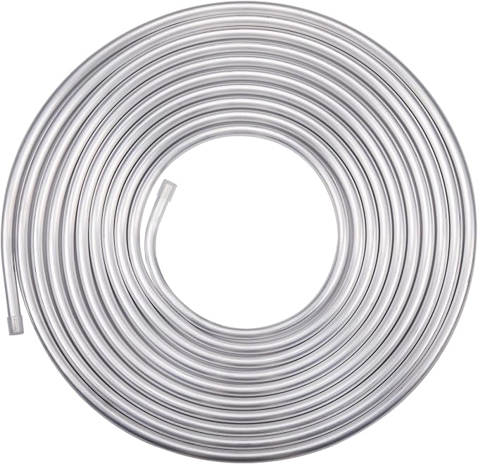 1/4" OD Aluminum Hard Fuel Line Hardline Tube Tubing Coil 25 Feet Roll by Podavelle