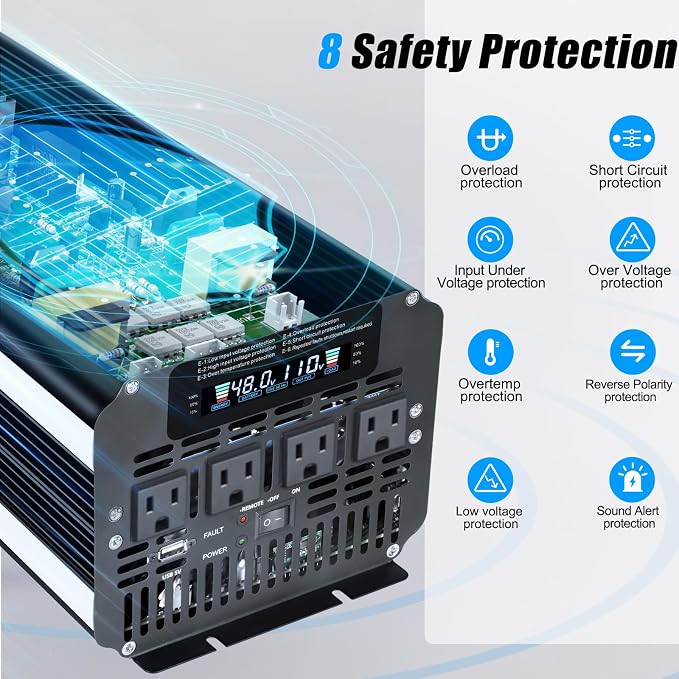 LVYUAN 5000 Watt Power Inverter 48V to 110V 120V - Image 4