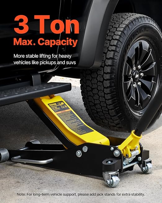 VEVOR 3 Ton Low Profile, Aluminum and Steel Racing Floor Jack - Image 4