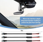 Radar Detector Mount, Rearview Mirror Rod Radar Mounting Bracket+Rearview - Image 3