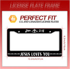 John 3:16 Jesus Loves You License Plate Frame Christian License Plate Frames - Image 7