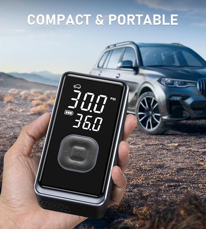 Tire Inflator Portable Air Compressor, 150PSI Cordless Mini Air Pump - Image 6