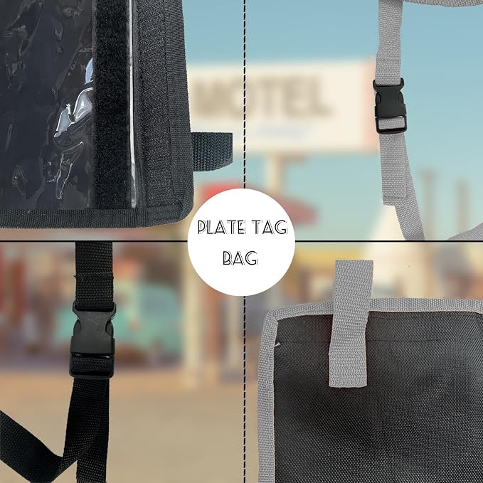 License Plate Holder with Hanging Strap, Test Drive Tag Bag, Dealer Plates - Image 3