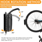 Bike Wall Mount, Space Saving Bike Wall Hanger, Hanging Bike Rack - Image 5