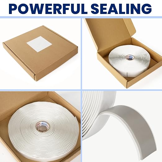 ADHES Premium Butyl Sealant Tape 1" x 30 'x 1/8" Gray Butyl Rubber Sealant Tape - Image 7