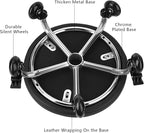 Rolling Stool with Backrest Low Height Rolling Stool with PU Leather, Roller - Image 6