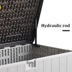 110 Pro Gallon Resin Deck Box, Waterproof Outdoor Storage Bin - Image 4