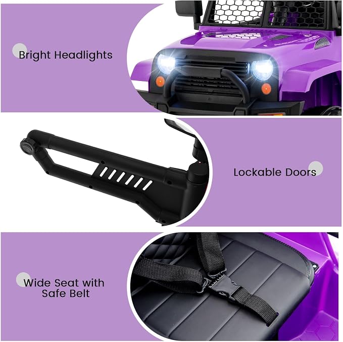 OLAKIDS Kids Ride On Truck, 12V Electric Vehicle Jeep Car - Image 6