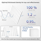 8 Pack Large Soundproof Wall Panels, 15.7 x 15.7 x 0.47 in Sound Proof Foam - Image 5