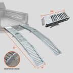 Rockland 72" x 9" Tri-Fold Steel Truck Ramps, 1000 LBS Capacity, Folding - Image 4