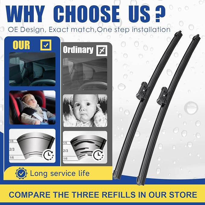 2 Wipers Factory Replacement For 2014-2018 Chevrolet Silverado GMC Sierra - Image 2